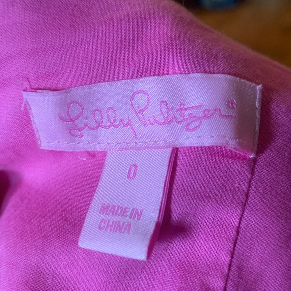 LILLY PULITZER FUCHSIA BARBIE PINK LACE DRESS - Picture 7 of 13